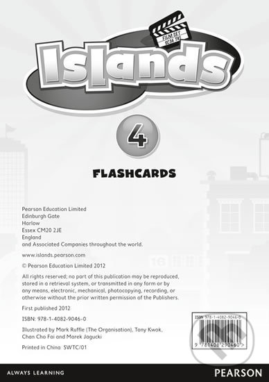 Islands 4 - Flashcards for Pack, Pearson, 2012