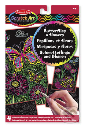 Sada Scratch Art - Kvety a motýle, Melissa and Doug, 2019