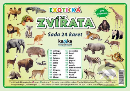 Exotická zvířata - Sada 24 karet - Petr Kupka, Kupka, 2010