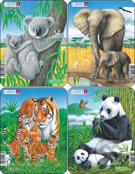 Koala, slon, tiger, panda (V4), Larsen