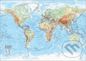 Svět nástěnná obecně zeměpisná mapa, Kartografie Praha, 2019
