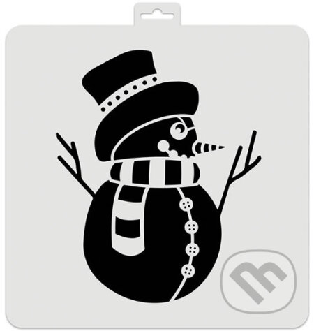 Vánoční šablona - Sněhulák