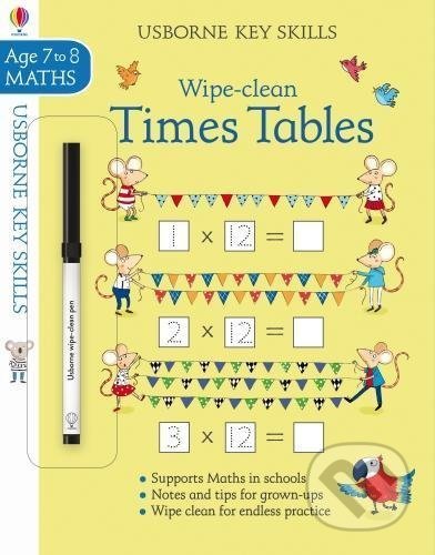 Wipe-Clean: Times Tables 7-8 - Holly Bathie, Elisa Paganelli (ilustrácie), Usborne, 2017
