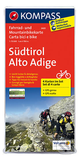 Südtirol 3401 , 4 mapy / 1:70T KOM, Kompass, 2013