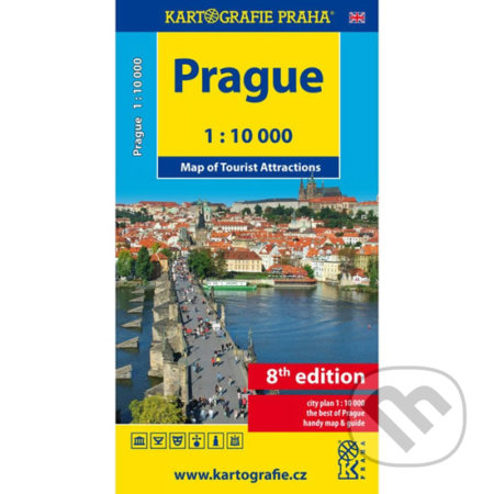 Prague - Map of Tourist Attractions 1:10 tis., Kartografie Praha, 2018