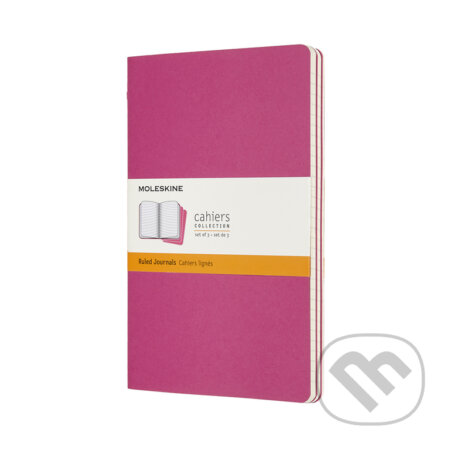 Moleskine - sada 3 zošitov (ružové) (stredné, linajkované)