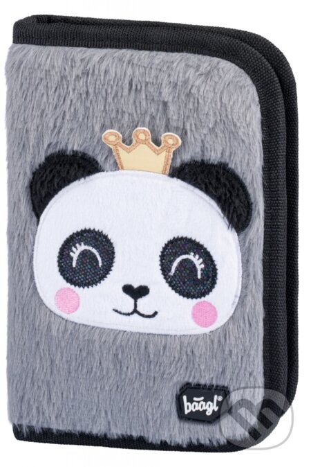 Školní penál klasik Baagl Panda (dvě chlopně)