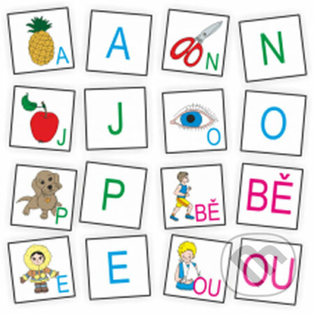 Abeceda - výukové pexeso - Jitka Rubínová - hra z kategorie Vzdělávací hry