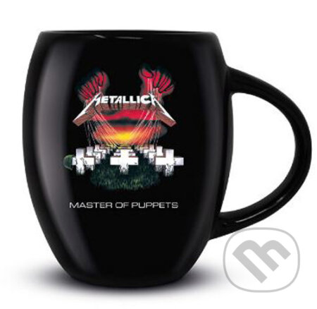 Čierný keramický oválny hrnček Metallica: Master Of Puppets, Metallica, 2020