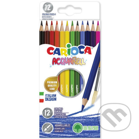 CARIOCA akvarelové pastelky v plechové krabičce 12 ks, CARIOCA, 2019