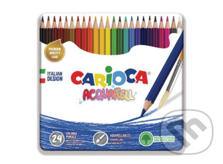 CARIOCA akvarelové pastelky v plechové krabičce 24 ks, CARIOCA, 2019
