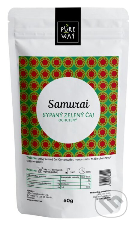 Samurai - sypaný zelený čaj ochutený, Pure Way, 2020