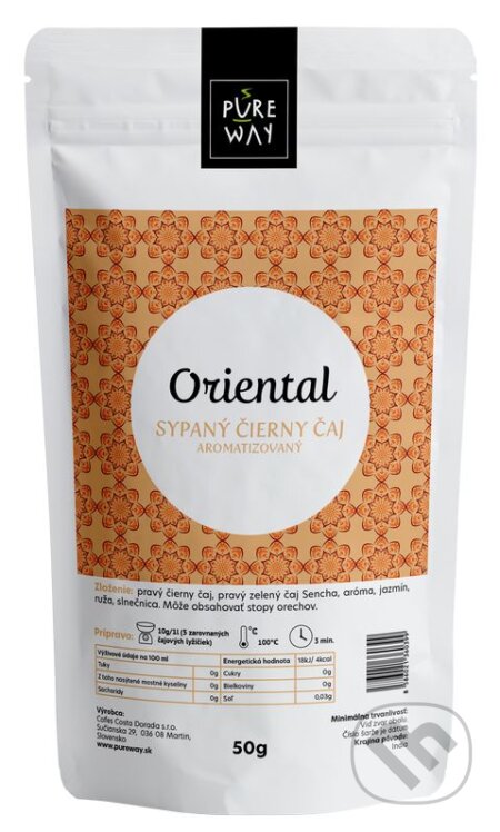 Oriental - sypaný čierny čaj aromatizovaný, Pure Way, 2020