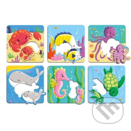 Vkladacie puzzle: Morské mláďatá - puzzle z kategorie Naučné puzzle