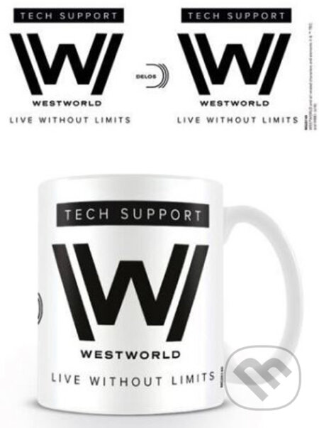 Biely keramický hrnček Westworld: Tech Support, , 2018