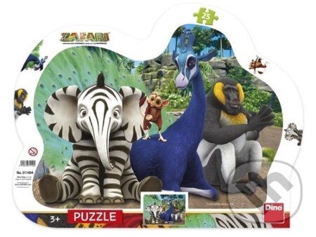 Puzzle Zafari kontura - puzzle z kategorie 15 - 60 dílků