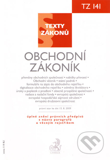 Obchodní zákonník (Texty zákonů) - kniha z kategorie Obchodní právo
