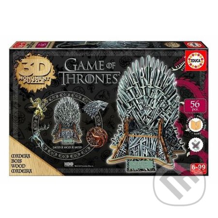 Puzzle Game of Thrones: 3D Železný trůn, 56 dílků (Fantasy). Fantasy