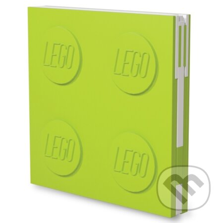 LEGO Zápisník s gelovým perem jako klipem - světle zelený, LEGO, 2020