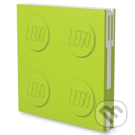 LEGO Zápisník s gelovým perem jako klipem - světle zelený, LEGO, 2020