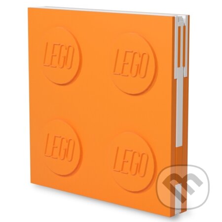 LEGO Zápisník s gelovým perem jako klipem - oranžový, LEGO, 2020