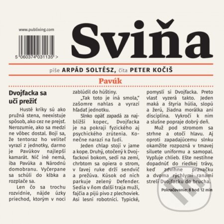 Sviňa (audiokniha) - Arpád Soltész, Publixing Ltd, 2020