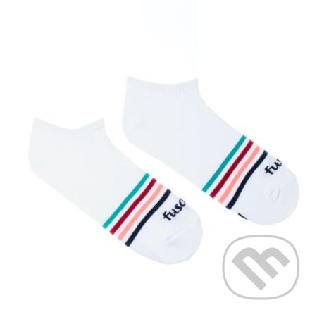 Členkové ponožky Pásik biely S (Unisex veľkosť S (veľkosť 35-38))