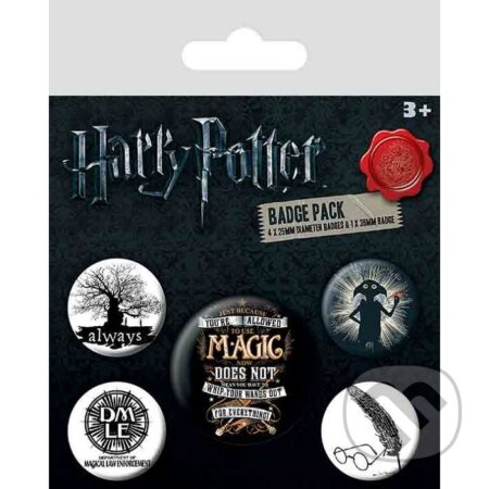 Sada placek Harry Potter - Symbols, 5 ks