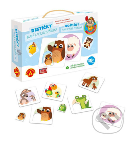 Poznávání pro nejmenší - Destičky: Malá a velká zvířátka - hra z kategorie Vzdělávací hry