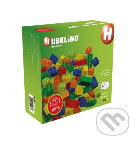 HUBELINO Kuličková dráha - kostky barevné 60 ks, LEGO, 2020