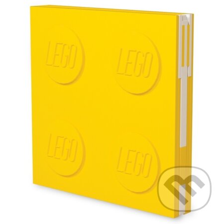 LEGO Zápisník s gelovým perem jako klipem - žlutý, LEGO, 2020