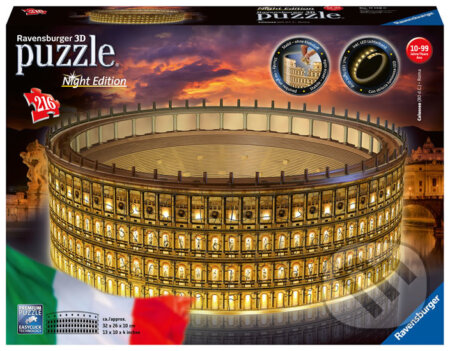 3D puzzle Koloseum (Noční edice), Ravensburger, 2020
