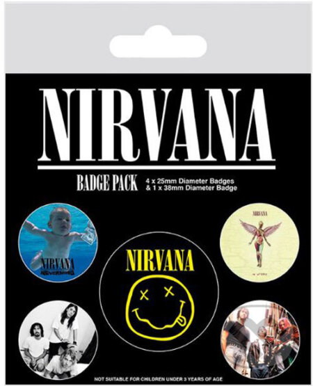 Placky Nirvana: Iconic set 5 ks, Nirvana, 2018