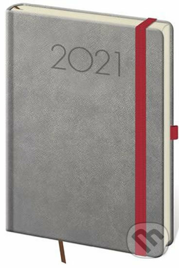 Diář 2021: New Praga šedá, A5 týdenní, Helma365, 2020