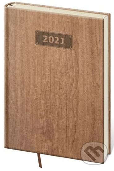 Diář 2021: Wood světle hnědá, A5 týdenní, Helma365, 2020