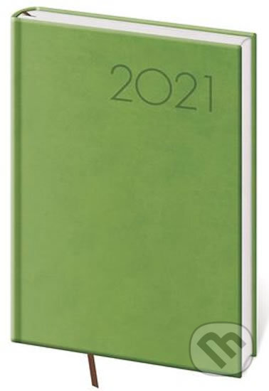 Diář 2021: Print světle zelená, A5 týdenní, Helma365, 2020