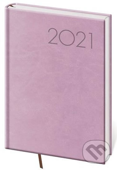 Diář 2021: Print růžová, A5 týdenní, Helma365, 2020