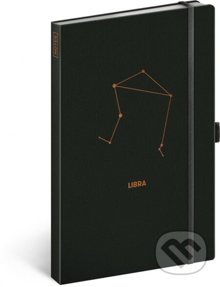 Notes Zvěrokruh - Libra (Váhy) (linkovaný s gumičkou na uzavření)