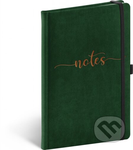 Notes Samet - Typo (linkovaný s gumičkou na uzavření)