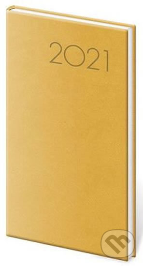 Diář 2021: Print žlutá, kapesní týdenní, Helma365, 2020