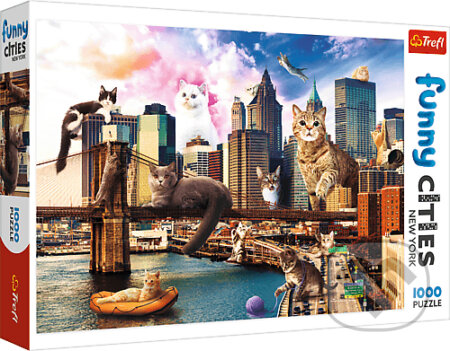 Crazy City - Cats in New York - puzzle z kategorie Zvířata