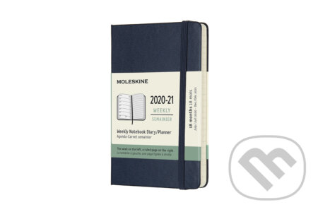 Moleskine – 18-mesačný modrý plánovací diár 2020/2021, Moleskine, 2020