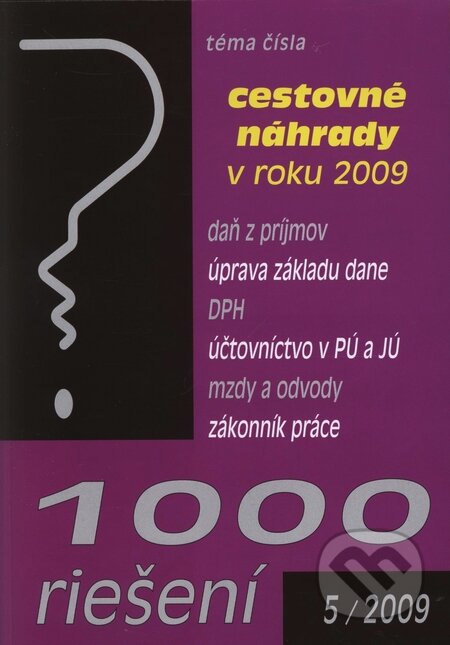 1000 riešení 5/2009, Poradca s.r.o., 2009