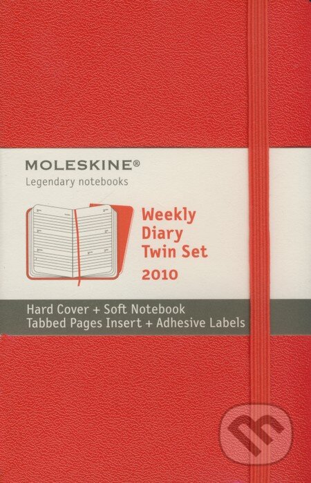 Moleskine - malá červená sada 2010 (týždenný diár + zošit), Moleskine, 2009