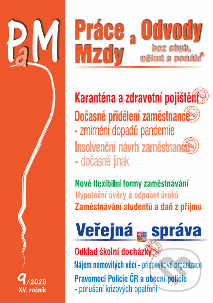 Práce a mzdy 9/2020 – Zdravotní pojištění a karanténa