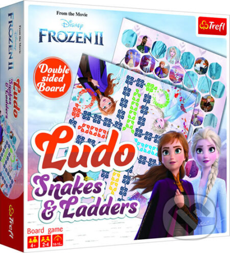 Ledové království II 2v1: Člověče, nezlob se a Hadi a žebříky - hra z kategorie Klasické hry