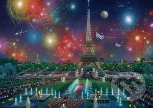 Fireworks at the Eiffel Tower - puzzle z kategorie Města a stavby