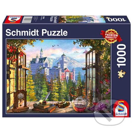 View of the fairytale castle - puzzle z kategorie Města a stavby