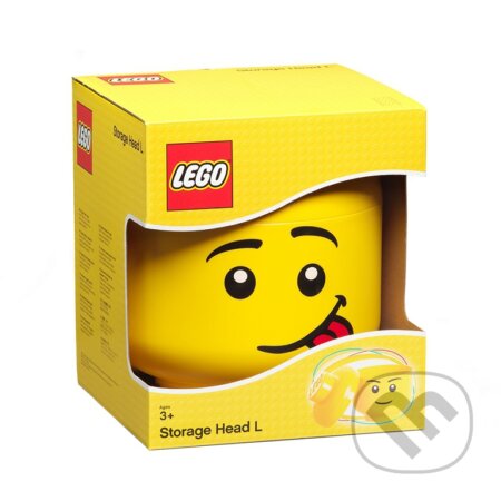 Úložný box ve tvaru hlavy LEGO panáčka - chlapce. Ikonický tvar boxu může dětem posloužit pro uložení LEGO kostek, menších hraček, nebo třeba bonbonů. Rozměry: průměr 240 x 268 mm. Materiál: polypropylen (PP). Vyrobeno bez použití BPA, ftalátů a PVC., LEGO, 2020