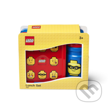 LEGO ICONIC Classic svačinový set (láhev a box) - červená/modrá, LEGO, 2020